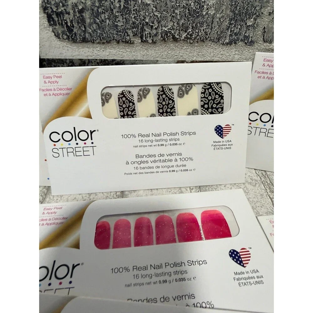 Lot of 14 Color Street 100% Real Nail Polish Strips - Multiple Designs
